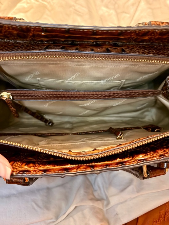 Brahmin Finley Satchel Melbourne Pecan & Ady Wallet - Picture 13 of 16